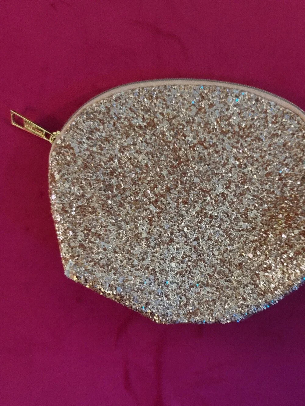 Estee Lauder Glitter Cosmetic Pouch - Gold